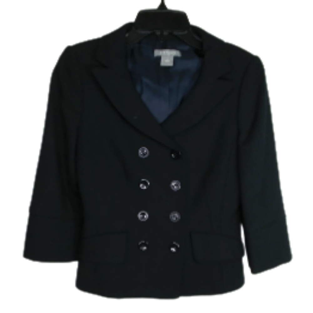 Ann Taylor Double Breasted Wool Suit Blazer Size 2